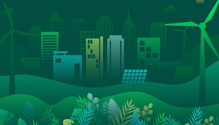 Eco city illustration